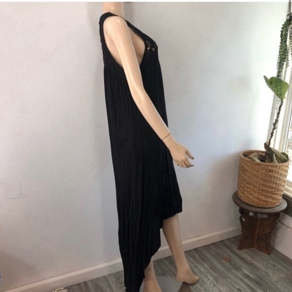 NM Neiman Marcus embroidery boho high low cut midi dress - Picture 2 of 14